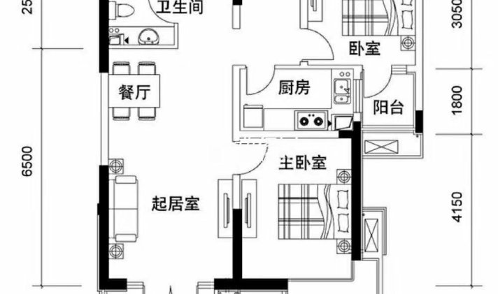 碧江区 南岳清水湾 2室2厅1卫 80平米