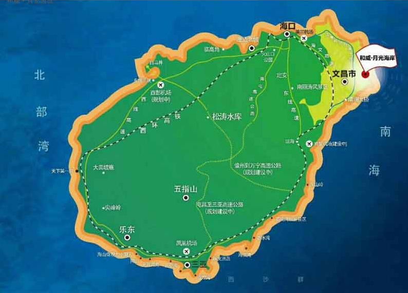 文昌月亮湾地图图片