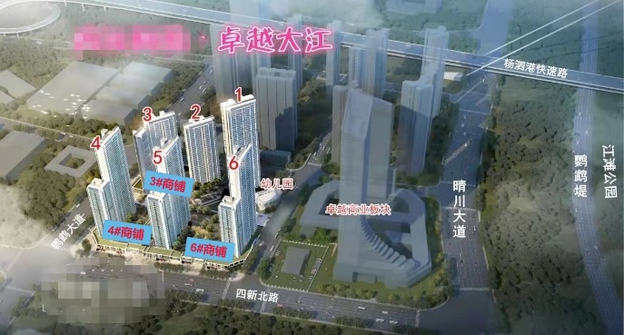 汉阳区,鹦鹉大道,卓越大江商铺